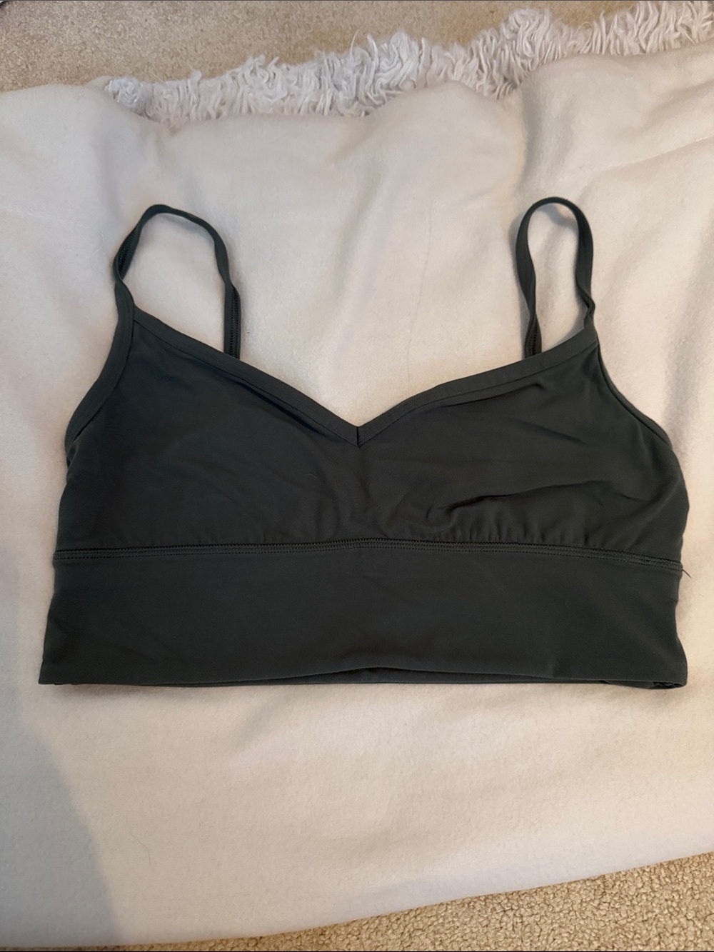 lululemon athletica Black Seamless Light Support Bralette